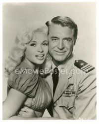 7w466 KISS THEM FOR ME 7.25x9.25 still '57 great portrait of Cary Grant & sexy Jayne Mansfield!