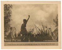 7w695 TARZAN OF THE APES 8x10 LC '18 great image of young Tarzan sending forth his war whoop!