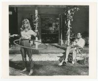 7w494 LOLITA 8x10 still '62 Kubrick, James Mason watches sexy Sue Lyon playing with hula hoop!