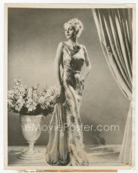 7w512 MARIE WILSON 8x10 news photo '30s sexy full-length portrait in silk gown!