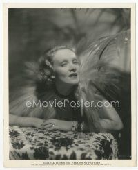 7w521 MARLENE DIETRICH deluxe 8x10 still '34 close-up head & shoulders image in feathers!