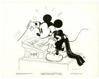 7w536 MICKEY'S GRAND OPERA 8x10 still '36 Disney, cool art of Mickey Mouse as symphony conductor!