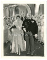 7w577 OUR MODERN MAIDENS 8x10 still '29 young Joan Crawford in wedding dress with dad Albert Gran!