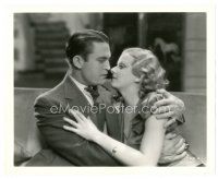 7w609 RED HEADED WOMAN 8x10 still '32 romantic close up of sexy Jean Harlow & Chester Morris!