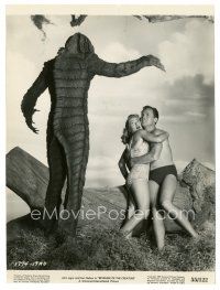 7w612 REVENGE OF THE CREATURE 7.25x9.75 still '55 great image of Agar & Nelson attacked by monster!