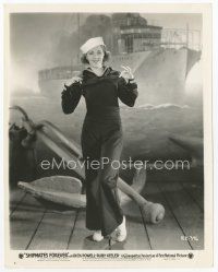7w646 SHIPMATES FOREVER 8x10 still '35 full-length Ruby Keeler in sailor suit on pier by ship!