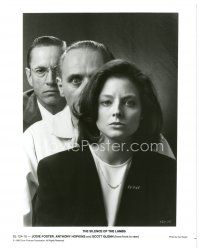 7w648 SILENCE OF THE LAMBS 8x10 still '90 Jodie Foster, Scott Glenn, wacky Anthony Hopkins!