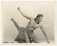 7w696 TARZAN THE APE MAN 8x10 still '32 great image of Johnny Weismuller in loin cloth!