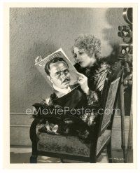7w705 THELMA TODD 8x10 still '30s cool image of actress reading magazine w/William Powell on cover!