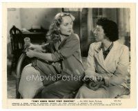 7w706 THEY KNEW WHAT THEY WANTED 8x10 still '40 c/u of Carole Lombard sitting next to woman on bed!