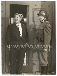 7w709 THIS LAND IS MINE 7x9.5 still '43 Charles Laughton standing with Nazi soldier, Jean Renoir!