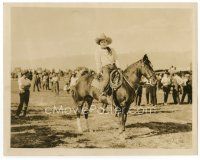 7w715 TOM MIX deluxe 8x10 still '20s wonderful image of the cowboy star riding his horse Tony!