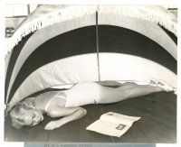 7w116 TORCHY PLAYS WITH DYNAMITE candid 7.5x9.5 still '39 Jane Wyman takes a nap by Welbourne!
