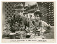 7w722 TREASURE OF THE SIERRA MADRE 8x10 still '48 Bobby Blake looks concerned at Humphrey Bogart!