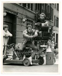 7w120 WEST SIDE STORY candid 8x10 still '61 classic musical, Russ Tamblyn on camera dolly!
