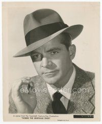 7w750 WHERE THE SIDEWALK ENDS 8x10 still '50 great image of Dana Andrews in hat w/cigarette!