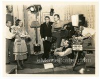 7w124 YOU & ME candid 8x10 still '38 George Raft & Fritz Lang watch Sylvia Sidney filmed on set!