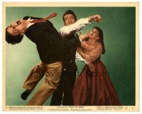 7w142 EAST OF EDEN color 8x10 still #8 '55 James Dean punches Richard Davalos, Julie Harris!