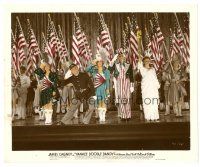 7w177 YANKEE DOODLE DANDY color 8x10 still '42 James Cagney & family in patriotic number!