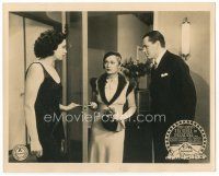 7w724 TROUBLE IN PARADISE English FOH LC '32 Miriam Hopkins between Kay Francis & Herbert Marshall!