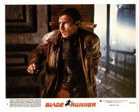 7w129 BLADE RUNNER 8x10 mini LC #1 '82 Ridley Scott sci-fi classic, close up of Harrison Ford!