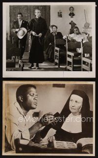 7x948 LILIES OF THE FIELD 2 8x10 stills '63 Sidney Poitier helps nuns build a chapel!