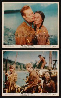 7x925 FAR HORIZONS 2 color 8x10 stills '55 Charlton Heston & MacMurray as Lewis & Clark, Donna Reed!