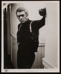 7x899 BULLITT 2 8x10 stills '68 cool c/u of Steve McQueen in classic pose against wall!
