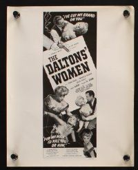 7x754 DALTONS' WOMEN 4 8x10 stills '50 bad girl Pamela Blake, great images of posters!