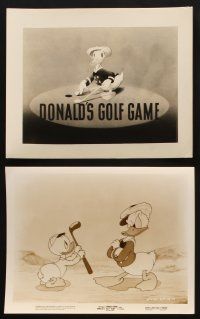 7x540 DONALD'S GOLF GAME 7 8x10 stills '38 Walt Disney golfing, Donald Duck w/Huey, Dewie & Louie!