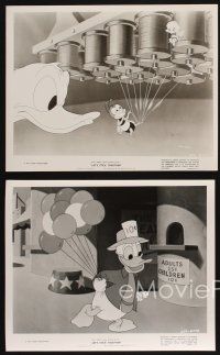 7x773 LET'S STICK TOGETHER 4 8x10 stills '52 Walt Disney, cool cartoon images of wacky Donald Duck!