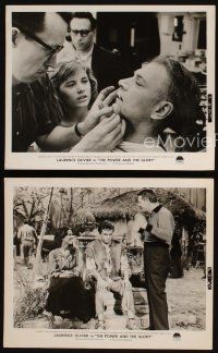 7x858 POWER & THE GLORY 3 8x10 stills '61 cool candids of Laurence Olivier in makeup!
