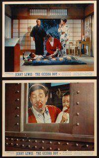 7x348 GEISHA BOY 8 color English FOH LCs '58 Nobu McCarthy, screwy Jerry Lewis visits Japan!