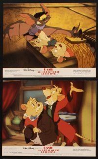 7x381 GREAT MOUSE DETECTIVE 8 color English FOH LCs '86 Disney's Sherlock Holmes rodent cartoon!