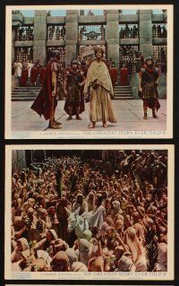 7x387 GREATEST STORY EVER TOLD 8 color English FOH LCs '65 George Stevens, Max von Sydow as Jesus!