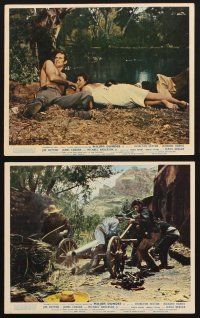 7x191 MAJOR DUNDEE color 10 English FOH LCs '65 Sam Peckinpah, Charlton Heston, Civil War action!