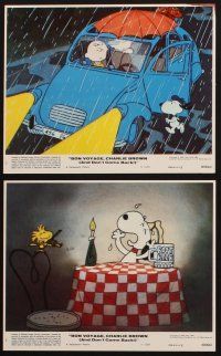 7x536 BON VOYAGE CHARLIE BROWN 7 8x10 mini LCs '80 Peanuts, Snoopy, Charles M. Schulz art!