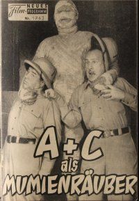 7y503 ABBOTT & COSTELLO MEET THE MUMMY Austrian program R60 Bud & Lou, great monster images!