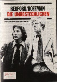 7y507 ALL THE PRESIDENT'S MEN Austrian program '76 Hoffman & Redford as Woodward & Bernstein!