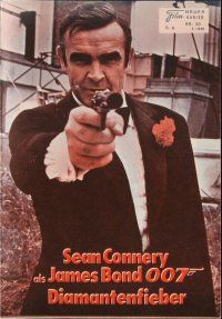 7y539 DIAMONDS ARE FOREVER Austrian program '71 different images of Sean Connery as James Bond!