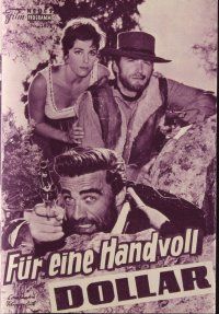 7y561 FISTFUL OF DOLLARS Austrian program '65 Sergio Leone, Clint Eastwood, cool different images!
