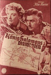 7y602 KING SOLOMON'S MINES Austrian program '51 different images of Deborah Kerr & Stewart Granger!