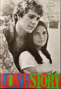 7y610 LOVE STORY Austrian program '71 great different images of Ali MacGraw & Ryan O'Neal!