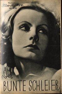 7y061 PAINTED VEIL Austrian program '35 Greta Garbo, Herbert Marshall, George Brent, different!
