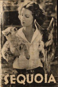 7y064 SEQUOIA Austrian program '35 pretty Jean Parker holding wild animals, different images!
