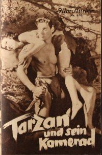 7y068 TARZAN & HIS MATE Austrian program '35 Johnny Weissmuller & Maureen O'Sullivan, different!