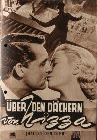 7y673 TO CATCH A THIEF Austrian program '55 different images of Grace Kelly & Cary Grant, Hitchcock