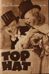 7y072 TOP HAT Austrian program '36 wonderful different images of Fred Astaire & Ginger Rogers!