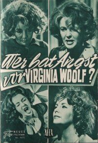 7y688 WHO'S AFRAID OF VIRGINIA WOOLF Austrian program '66 Elizabeth Taylor, Nichols, different!