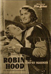 7y117 ADVENTURES OF ROBIN HOOD German program '50 Errol Flynn, Olivia De Havilland, different!